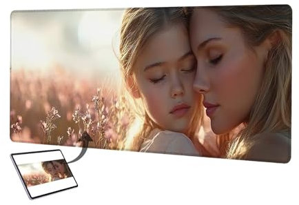 Personalisiertes Mousepad mit Foto, 1000x500mm Gaming Mauspad Personalisiert, Mauspad Selbst Gestalten, Schreibtischunterlage mit rutschfeste Unterseite, Personalisierte Geschenke für Gamer, Büro P-6