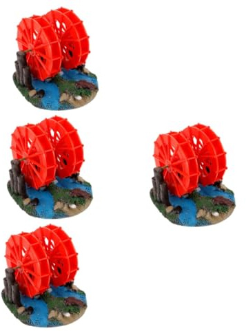 Amosfun Aquarium Decoration Windmill Simulation Water Wheel for Fish Tanks Fish Shelter Landscape Decor Compact Suitable for Fresh Saltwater Aquariums