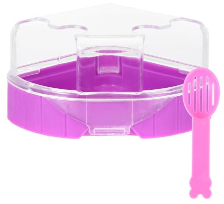 HOMSFOU 2 Stück Hamster Badezimmer mit Sandbad Transparentes Kleintier Badehaus aus Kunststoff Kompakte Sauna Toilette für Hamster und Kleine Nager Zufällige Farbe