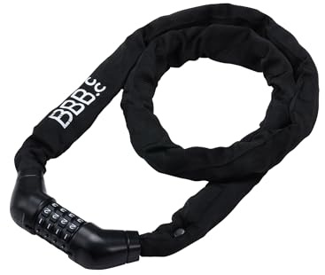 BBB Ciclismo CodeGuard BBL-105 - Lucchetto a catena con combinazione, 5 mm x 100 cm, maglie in acciaio temprato