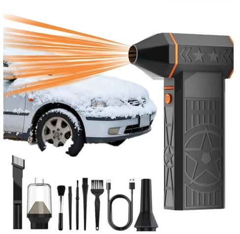Spazzaneve termico da 5000 W, soffiatore di aria calda portatile, con tecnologia a turbina efficiente, for sbrinamento parabrezza auto, rimozione neve