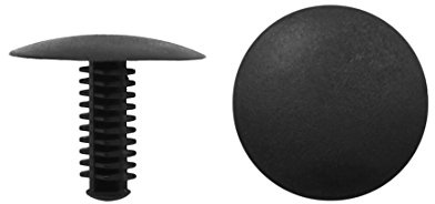 sourcing map 40pz Nero in plastica Auto Rivetto a Pressione Fissaggio paraurti 5mm x 4mm diam. Foro