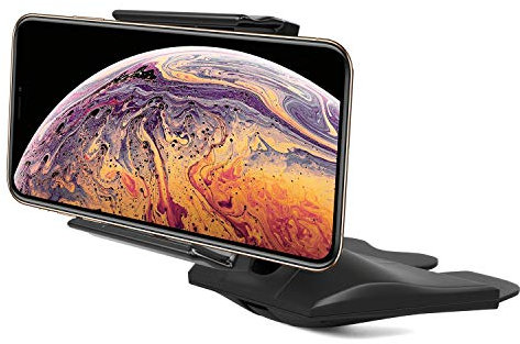 QGECEN Porta Cellulare da Auto CD, Supporto Smartphone per Auto, Porta Telefono Macchina, 360 ° di Rotazione per iPhone 14 13 Pro x 7 Plus Galaxy S22 S21 S10 + Note 20, Universale phone Compatibile