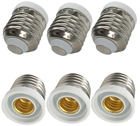 DZYDZR Lot de 6 adaptateurs de culot E27 vers E12 pour lampes LED