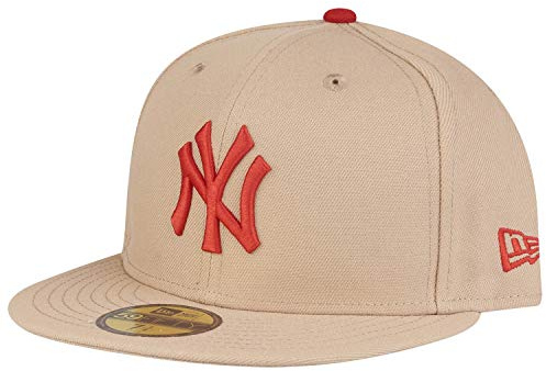 New Era 59Fifty - Cappellino con attacco MLB New York Yankees, colore: Nero cammello - 7 3/8