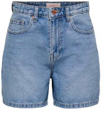 Only Donna Onlphine Life Shorts BB Mas0001 Noos Pantaloncini Not Applicable, Light Blue Denim, L