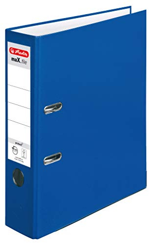 Herlitz Ordner maX.file protect A4 (8 cm mit Einsteckrückenschild) (blau | 5er Pack)