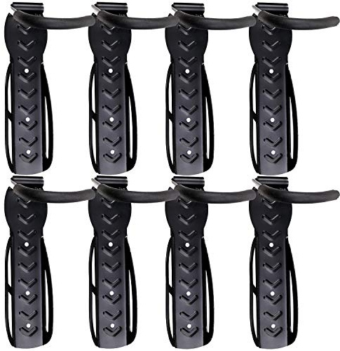 Schramm® 8 Stück Fahrradhalter Wandhalterung schwarz Fahrradhalterung für 8 Fahrräder Wandhalterungen Wand Halterungen Halterung Fahrradständer