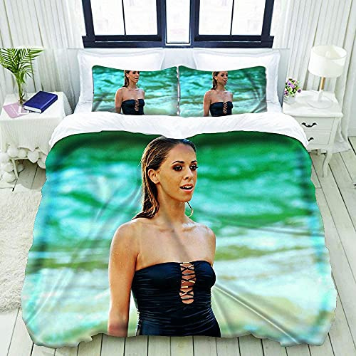 ANnjab 3D Duvet Cover Bedding Bettbezug-Set Bettwäsche-Set-Vanessa Mai-Einzel: 1 Bettbezug + 1 Kissenbezug Einzel (135x200cm) Allergiker Deckenbezug Geeignet Für Bettwäsche-Sets Für Alle Jahreszeiten