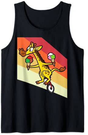 Giraffe Eiskrem Einrad Fahrrad Einradfahren Einradfahrer Tank Top