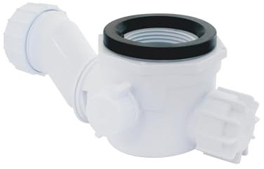 Somatherm for You, 64 mm Extra-Flat Siphon, Space-Saving, 360° Swivel, Easy Cleaning, Compatible with All Types of Plugs, Ideal for PMR, Odourless, Optimum Flow Rate 12 L/min