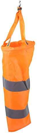 ANKROYU Flughafen Windsack, Ripstop, Nylon Windsack, Doppelter Drehbarer Clip, Windmess Sockentasche Mit Reflektierendem Gürtel (15,75 Zoll)