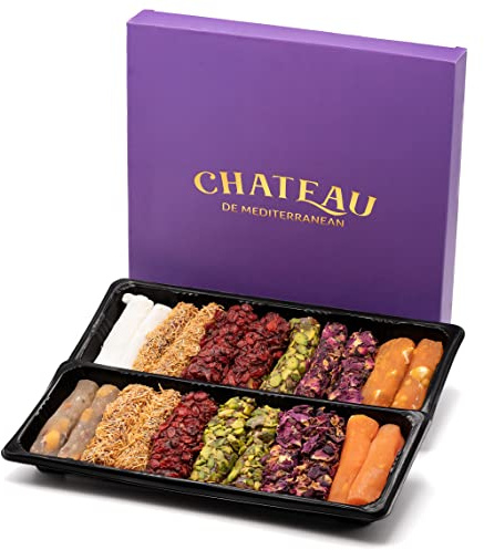 Chateau de Mediterranean Turkish Delight Fingers Assortment - 360 g | Unique Variety Flavours & Textures | Traditional Turkish Confectionary | Made Following Traditional Recipe | Great to Share