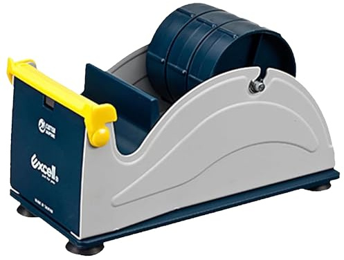 Excell EX-17/3IN JVCC EX-17 Steel Desk Top Tape Dispenser: 3 Wide, Blue/Grey + LuxProdX Sticker