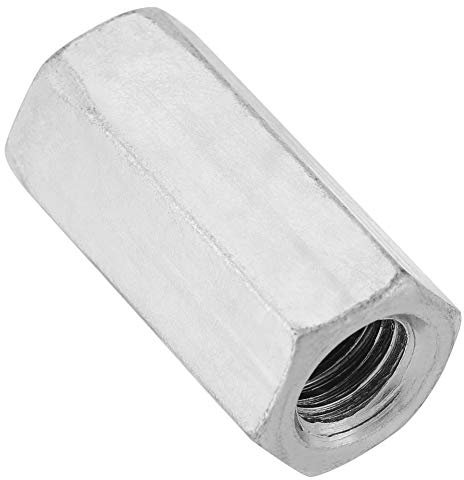 5 Pezzi M12 Dado a Barra Lunga, Dado di Accoppiamento Esagonale in Acciaio al Carbonio, Filettatura Femmina Raccordo Dritto Barra Filettata a Barra Esagonale (M12*50)