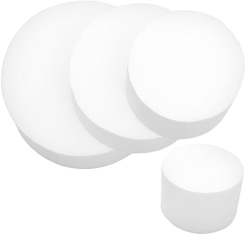 Luxshiny 4pezzi Finta Torta in Schiuma Modello Rotondo per Torta di Manichini per Decorare Torte Accessori per Cottura di Torte Pratica per Finte Nuziali e Feste