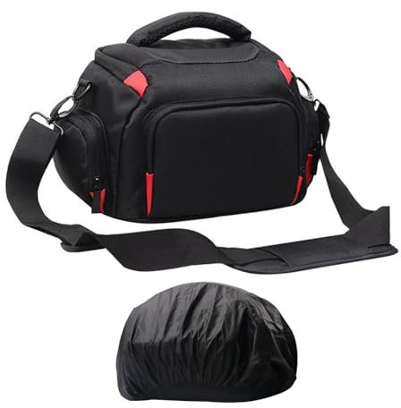 ZSMJAER Borsa Macchina Fotografica,Con Cinghie Regolabili,Borsa a Tracolla Grande Fotocamera,Accoglie Fotocamere DSLR e Accessori