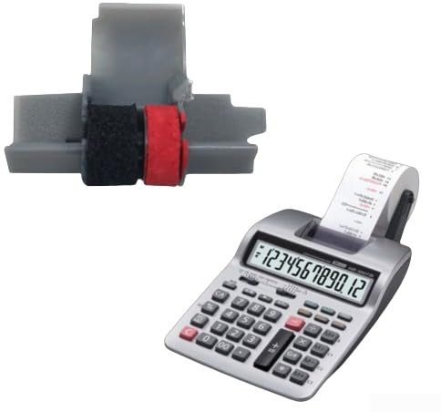 DAZZLEEX 6Pcs Ribbon Ink Roller IR-40T Black And Red Calculator Ink Roller CP13 NR42 IR40T