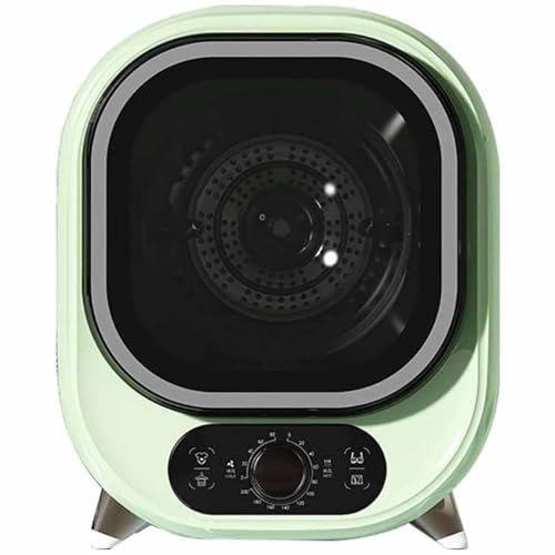DDZJTPP Mini Electric Tumble Dryer - Small Portable Compact Mini Spin Dryer, Perfect for Counter Top or Wall Mounted Use, 0.8kg Load Capacity,Green