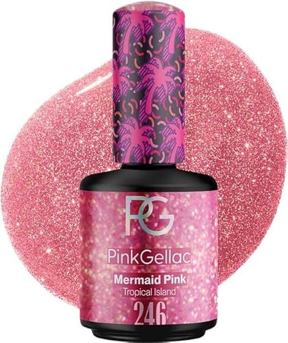 Pink Gellac UV Gel Nagellack - 246 Mermaid Pink 15 ml - Lang Anhaltend UV Nagellack Rosa - Gel UV für 14 Tage Nägel in Salonqualität - Made in Holland