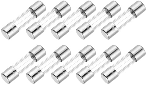 sourcing map Glassicherung, 0,75 A, 250 V, 5 x 20 mm, Zeitverzögerung, UL-gelistet, träge Sicherung für Haushaltsgeräte, 10 Stück