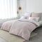 Nesture Biancheria da letto 135 x 200 cm, 4 pezzi, beige/bianco, set di biancheria da letto in microfibra, 135 x 200 cm, 4 pezzi, morbido e stirabile, copripiumino da 2 + federe da 80 x 80 cm, con