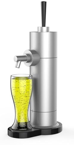 Machine à bière pression portable pour un usage domestique - Distributeur de bière bauche parfait avec robinet de bière - Profitez de la bière fraîche à tout moment et n'importe où - Argent