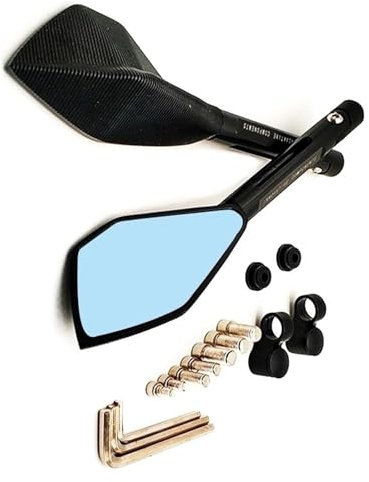 STQNXR Motorrad Rückspiegel Für BM&W F800GS Für Abenteuer F800GT F800R F800S F800ST HP2 Enduro K1200R Motorradspiegel Moto Seitenrückspiegel CNC(Black)