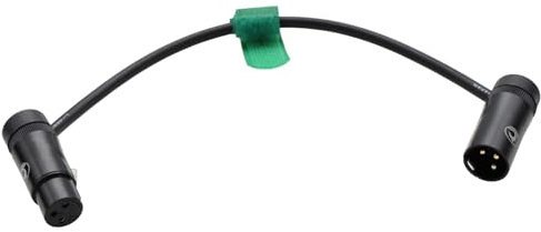 HangTon Audio Cable for Recorder Mixer Microphone Speaker Sound Devices Mixpre 10 II Zoom F8n Zaxcom Sony Canon Camera, XLR 3 Pin Male to Female, Low-Profile Right Angle Black 30cm