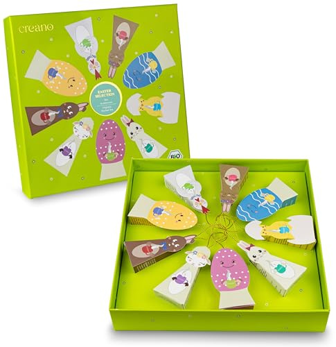 Creano Bio Kräutertee Geschenkset „Niedliche Osterfiguren“ - 9 Ostertee Pyramiden-Teebeutel in 9 unterschiedlichen Sorten - 22,5g - NEUHEIT 2025*