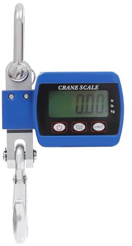 Báscula digital para grúa industrial, báscula colgante electrónica, 500 kg, 1100 libras, mini báscula portátil LCD con gancho, báscula de tracción digital para caza, granja, fábrica