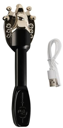 Laroal Rascador de espalda eléctrico de 45 cm, extensible, eficaz para aliviar la picazón en la espalda y el cuerpo, herramienta de masaje para viajes en casa (negro)