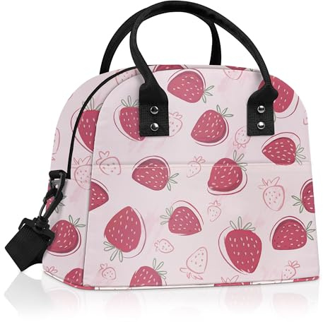 Clastyle Bolsa Termica Porta Alimentos Verano Bolsa Comida Trabajo Mujer | Bolsa Almuerzo Mujer Portátil Bolsa Nevera Pequeña para Viaje Picnic, Ligero y Fácil de Limpiar