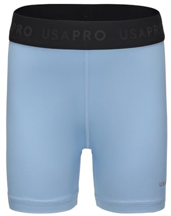 USA Pro Girls 3 Inch Training Shorts Junior Brunnera Blue 11-12 Years