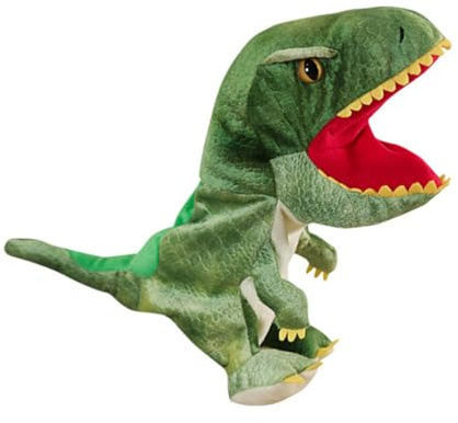 CHICAMPERA Realistische Tyrannosaurus Handpuppe Aus Plüsch Beweglicher Dinosaurier Mund Weiches Animal Hand Toy Für Junge Mädchen Für Rollenspiele Und Kreatives Spielen