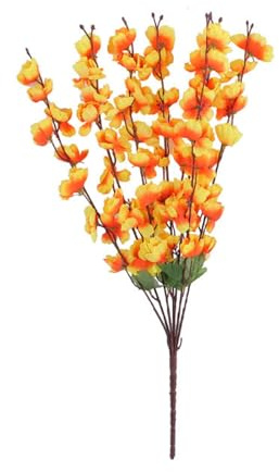 UncleS 7 Forks Artificial Flowers Fake for Outdoor Yard Garden Decoration Artificial Flowers Accessories for Household