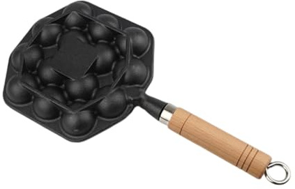 SMASOLO Sartén de Hierro Fundido para Albóndigas y Caracoles sin Recubrimiento Antiadherente Natural Distribución Uniforme del Calor Ahorro Energético Resistente Alta Temperatura para