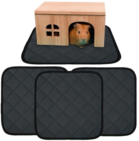 Inserto per gabbia per animali domestici, 4 pezzi, assorbente, tappetino per lettiera lavabile, per l'uso nell'habitat e nell'area degli animali domestici di piccoli animali come criceti, conigli