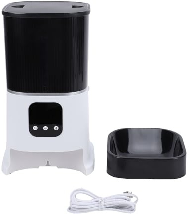 Haofy Smart WiFi Automatischer Katzenfutterautomat 6L Hundefutterspender Zeitgesteuerte Fernbedienung Haustierfutterautomat für Zuhause und Reisen