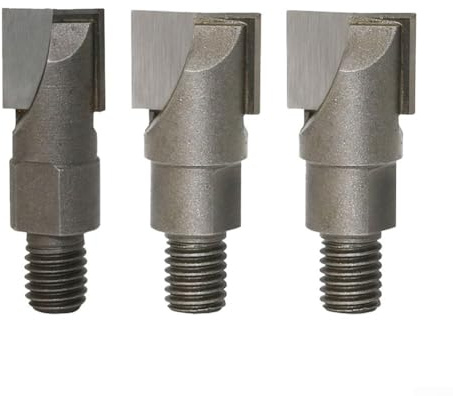3 piezas CNC de limpieza inferior fresadora de fresado, 10 mm de vástago de bloqueo de puerta ranurado fresado juego de limpieza de rosca 16-20 mm herramienta