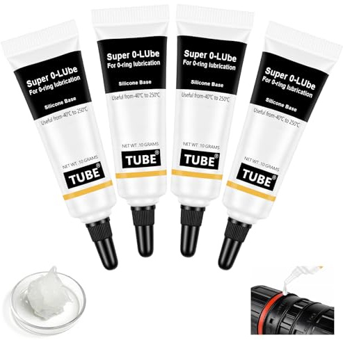 AUAUY 4 Piezas Grasas de Silicona, Lubricante de Silicona para Juntas Tóricas,Juntas, Lubricación de Máquinas, Equipos de Buceo, Filtros de Agua, Sellador de Válvulas, Filtros de Agua, 10 g, Tubo