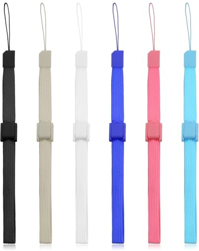 Skrfren 6 Pcs Handschlaufe Lanyard Buntes, Telefon Kurze Handgelenk Lanyards USB-Stick-Band zur Befestigung am Handgelenk