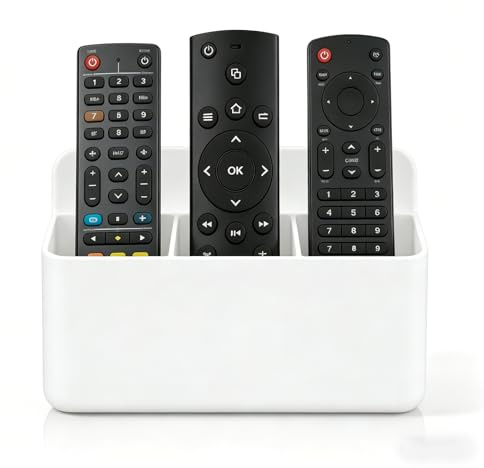 fuxunamz Soporte Mando, Support Mural pour Télécommande, Soporte para Mando a Distancia con 3 Ranuras, Extraíble y Sin Agujeros, Adecuado para Oficinas Domésticas, Dormitorios y Escuelas