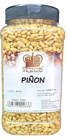 Piñones Mondados 1 Kg - Deliciosos piñones pelados y listos para disfrutar - El Rey del Fruto Seco
