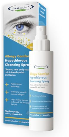 The Eye Doctor Allergy Comfort Hypochlorous Cleansing Spray – Soothes Red, Itchy, Puffy Eyes – Hypoallergenic, Preservative-Free Mist for Allergy Relief – Safe for Kids & Contact Lens Wearers
