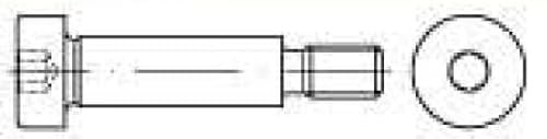 ISO 7379 Pass-Schulterschraube Schaftpassung h8 M8x60 Stahl 12.9 blank Innensechskant 25 Stk