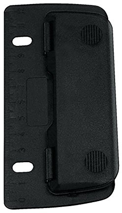 Wedo 67809 2fach Taschenlocher (Kunststoff zum Abheften für 8 cm Lochung, mit 12 cm Skala) (1, schwarz)