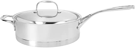 DEMEYERE Stieltopf Atlantis - Pentola con coperchio, 4 l, in ghisa, non rivestita, 3,72 kg, colore: argento