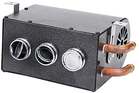 American Cooling Solutions 12 Volt Universal Auxiliary Cab Heater | 3,000 BTU | Fits Tractor, Truck, Bus, Van, Car, UTV | 2V Fan Motor & Heat Outlet Ports | Compact Size | Installation Kit Included