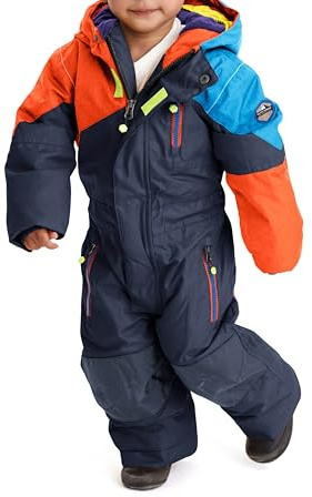 Killtec Boys Combinaison de Ski avec Capuche et Jupe Pare-Neige - Kesley Mini, Bleu Marine foncée, 98/104, 34353-000